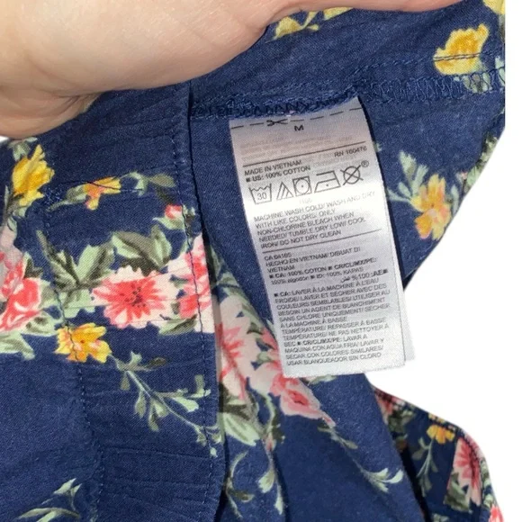Old Navy Floral Print Navy Lounge Pants - Picture 4 of 7